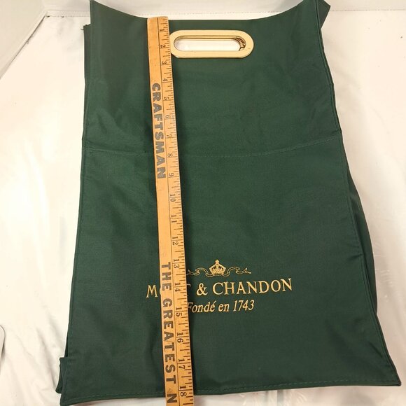 Moet & Chandon champagne Fonde En 1743 Travel Picnic Tote Bag case green gold - Picture 6 of 10